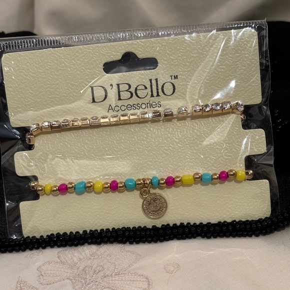 Multi Coloured Bracelet Duo Set with Sparkling CZ's - Picture 1 of 2